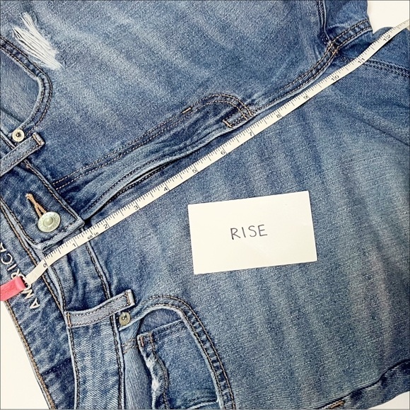 American Eagle Mom Jeans 4 high rise waist stretch retro distressed ripped blue - Picture 12 of 14